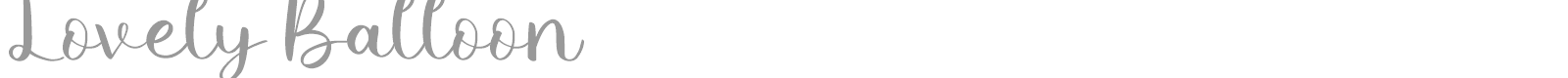 Lovely Balloon font preview